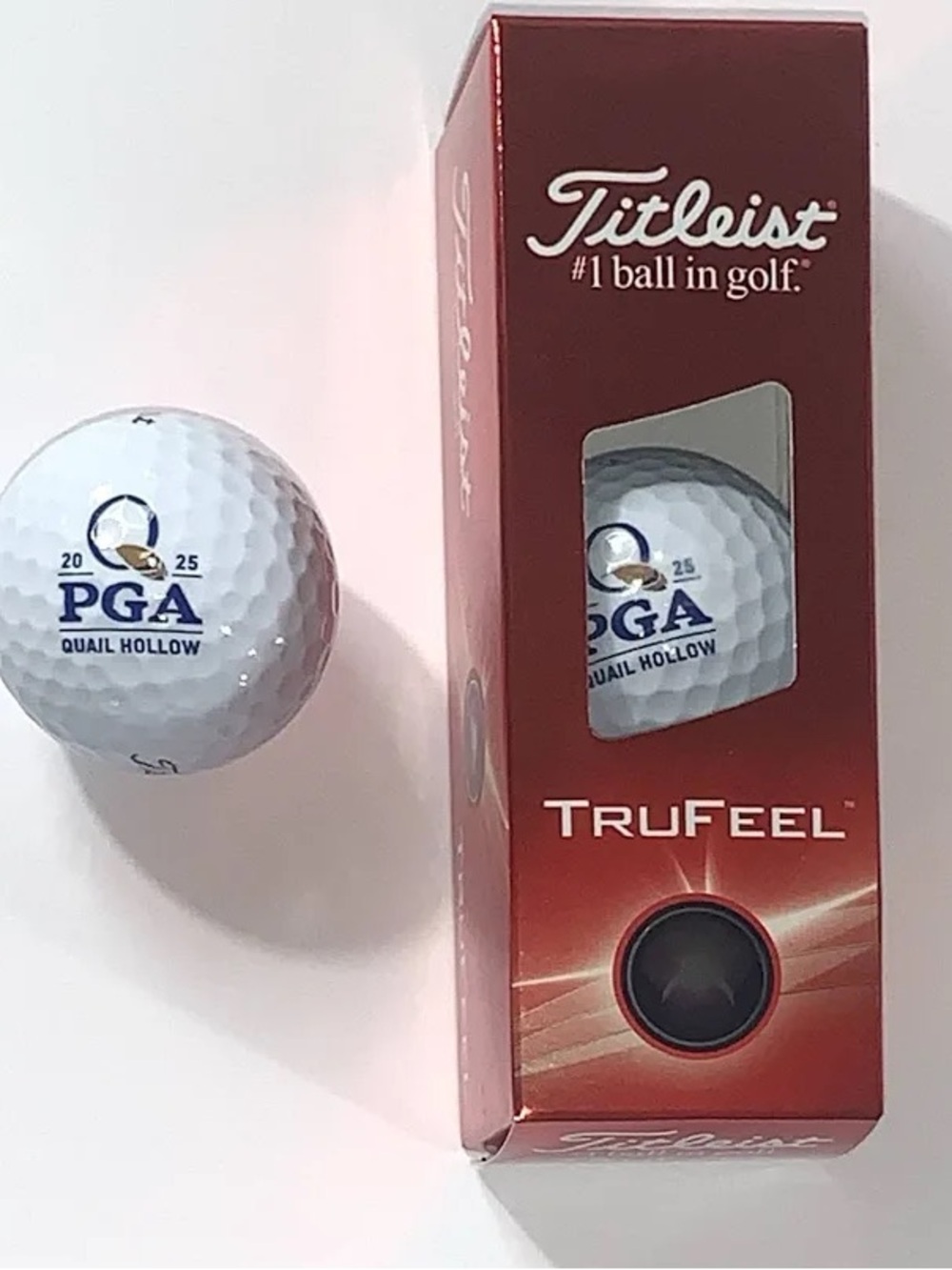 NWT 2025 PGA Championship Quail Hollow Titleist TruFeel Golf Balls Sleeve